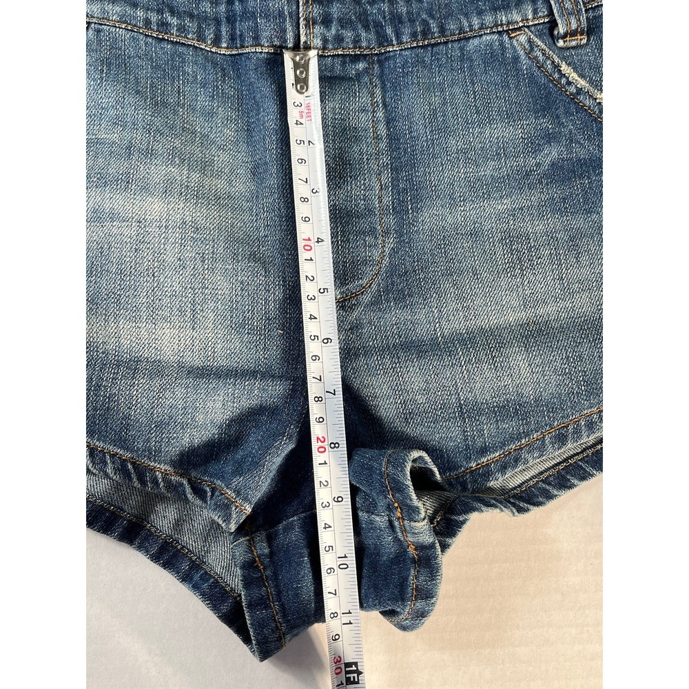 Free People Denim Jean Shortalls Women's Overall Shorts size 26 - Picture 16 of 16